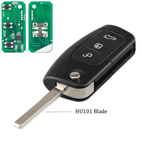 KEYYOU For Ford Focus Fiesta 2013 Fob Case HU101 F021 Blade 433MHz