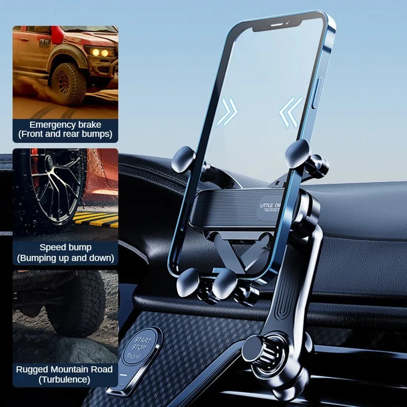 LEIBOO Gravity Car Phone Holder Air Vent Telescopic Car Phone Mount