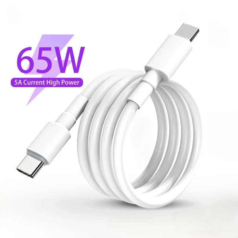 65W PD Super Fast Charging cable Type-C to Type-C 1/2M laptop power