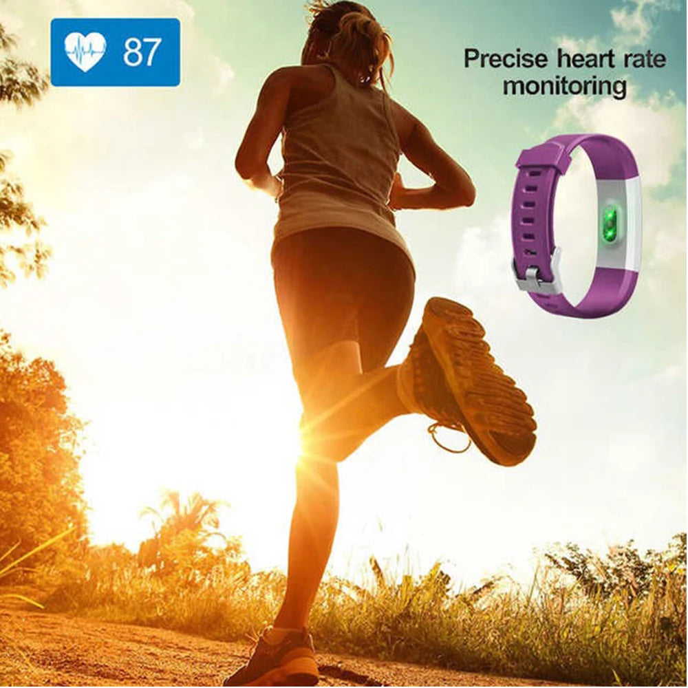 ID115 PLUS Smart Sports Bracelet Bluetooth Wristband Heart Rate
