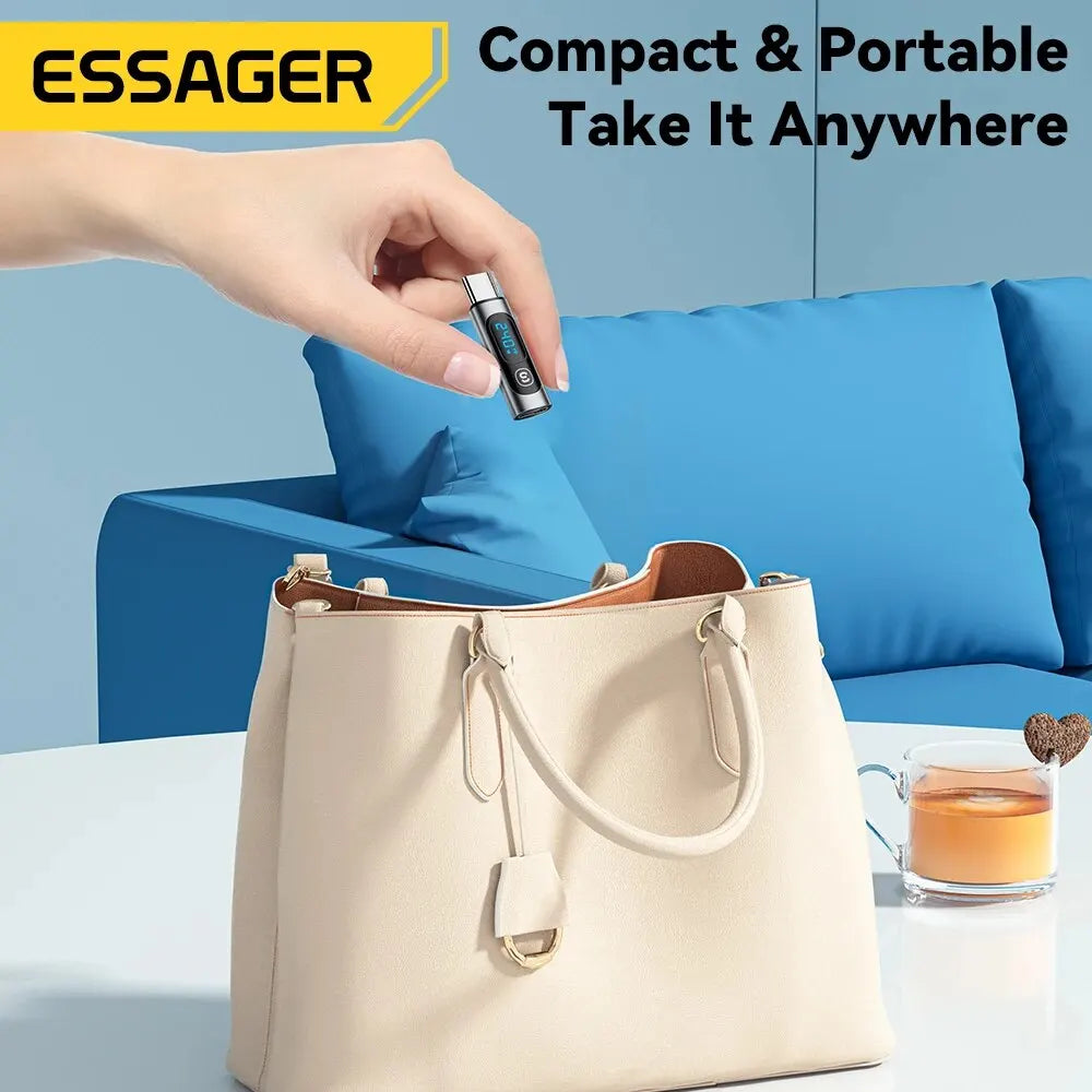 Essager USB 2.0 OTG Adapter 240W Fast Charging USB C To Type C Display