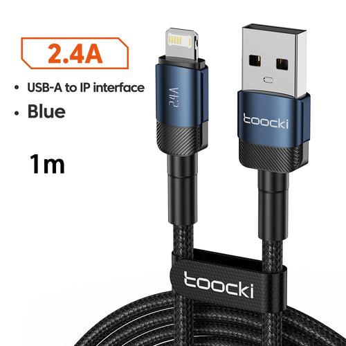 Toocki USB Cable For iPhone 14 13 12 Pro Max X XS XR 8 7 Plus iPad