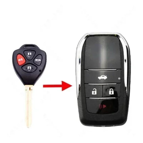 New Car Key Shell Modified Flip Folding Remote Key Case Shell for