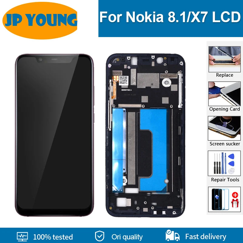 6.18"Original LCD For Nokia 8.1 LCD Display Touch Screen Digitizer