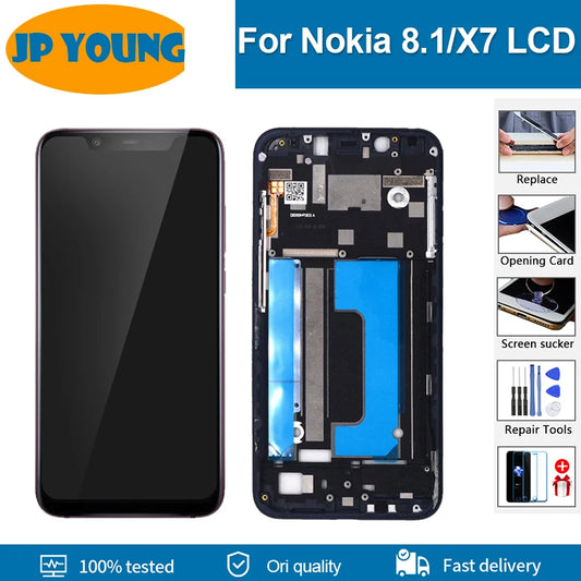 6.18"Original LCD For Nokia 8.1 LCD Display Touch Screen Digitizer