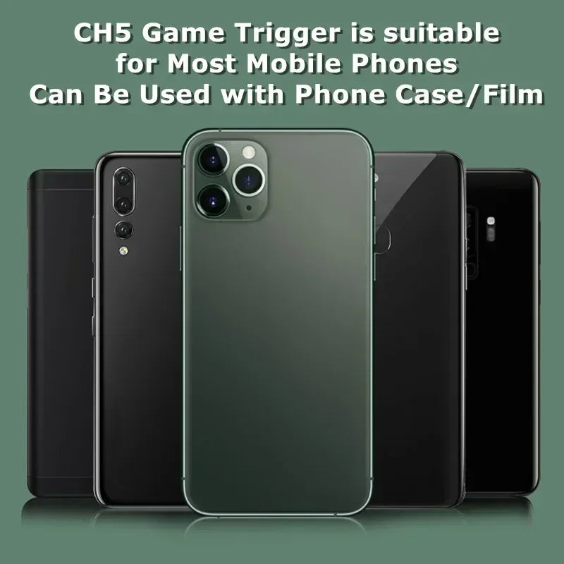 2pcs ABS Black Shark Mobile Phone Game Trigger for PUBG Aim Shooting