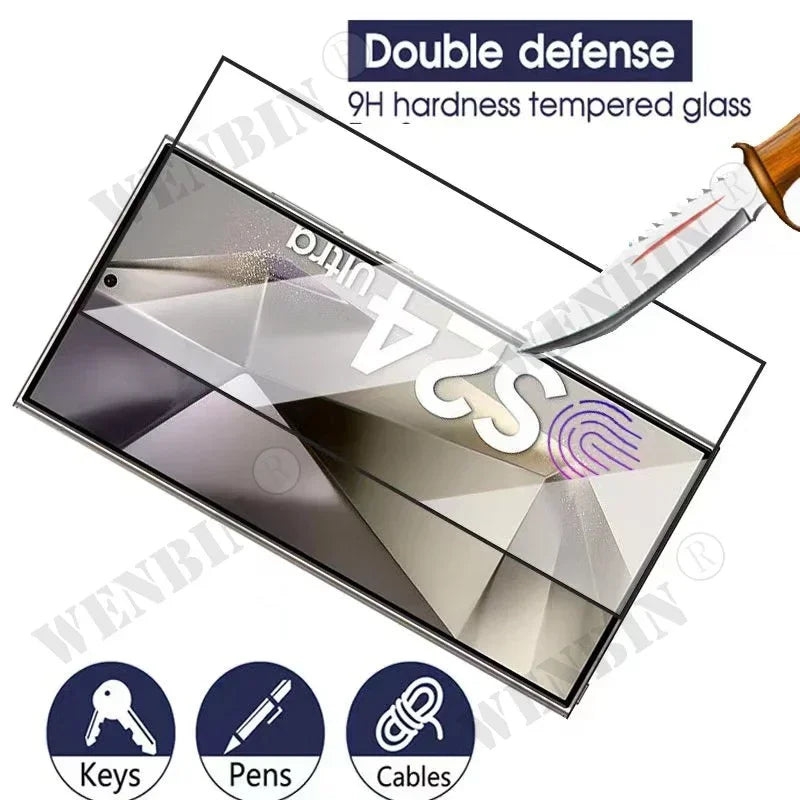 3 Pcs Tempered Glass For Samsung Galaxy S25 S24 S23 S22 Ultra Plus FE