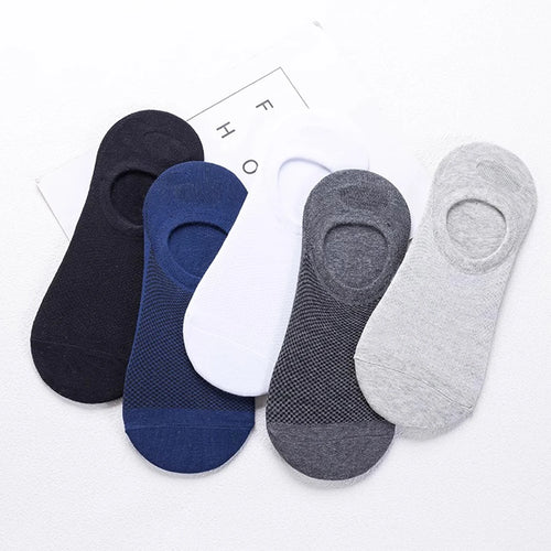 5 Pairs Of Men's Socks, Autumn And Winter Vintage Fun Fashion Athletic
