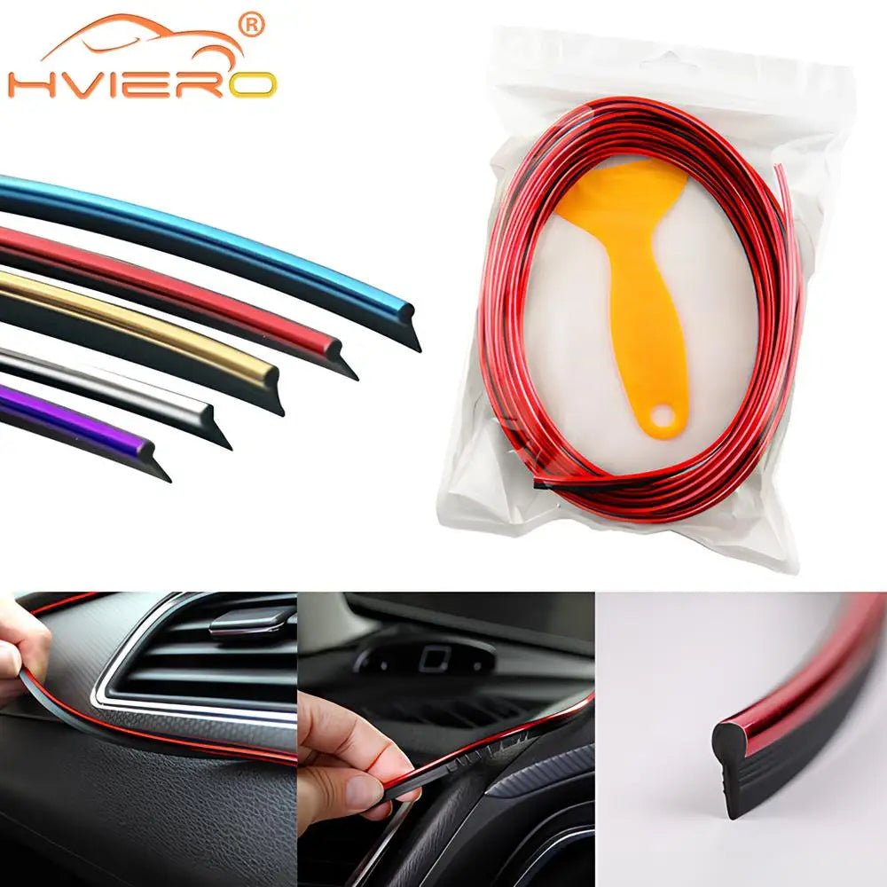 Car Moulding Decoration Flexible Strips 5M Interior Auto Mouldings Car