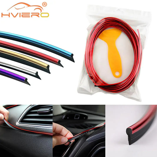 Car Moulding Decoration Flexible Strips 5M Interior Auto Mouldings Car