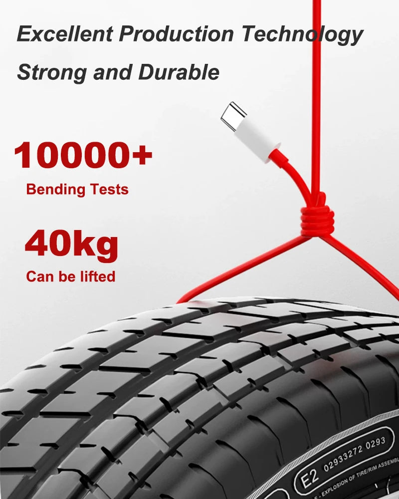 PD 65W Supervooc Fast Charger Cable For Oneplus Ace 12 11 10T 9 8T 7T