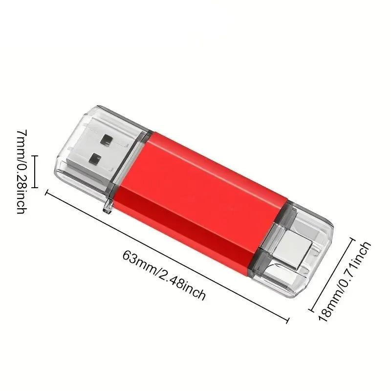 NEW Type-C 2 in 1 OTG 128GB 64GB Pendrive High Speed USB Flash Drive