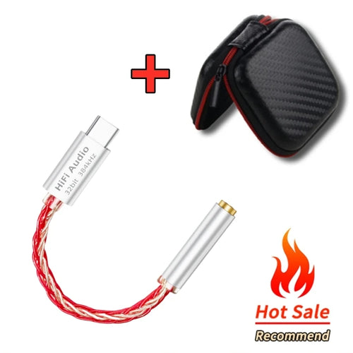 DAC Cable USB Type C to 3.5mm Jack HiFi Audio Amp Adapter Wired