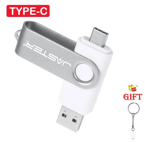 Free Custom Name OTG 2-in-1 USB Micro Type-c Flash Drive 4GB 8GB 16GB