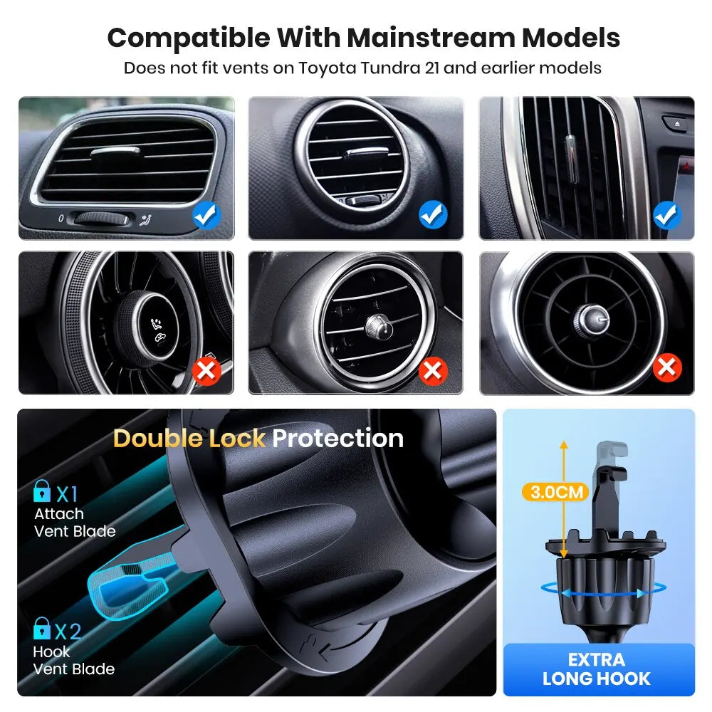 Car Phone Holder Mount Air Vent Clip Universal Mount Mobile Cell Stand
