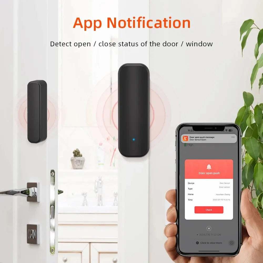 Tuya WiFi/ZigBee Door Window Sensor Smart Home Wireless Door Open