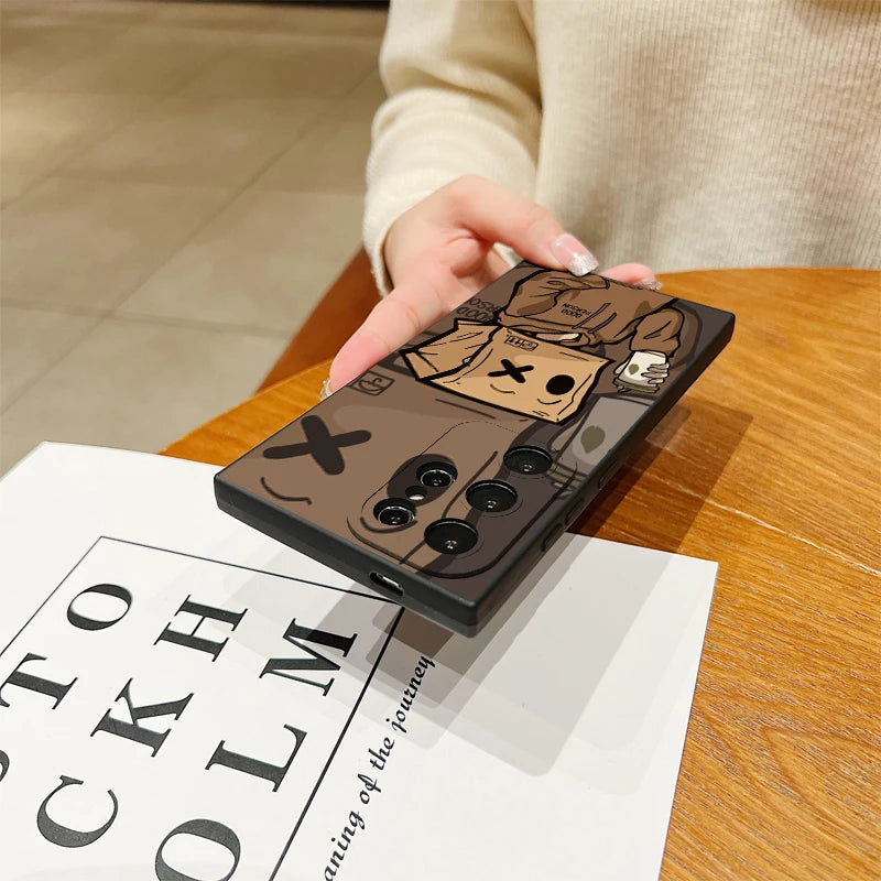 Paper Man Pattern Phone Case For Samsung Galaxy S24 S23 Ultra S22 Plus