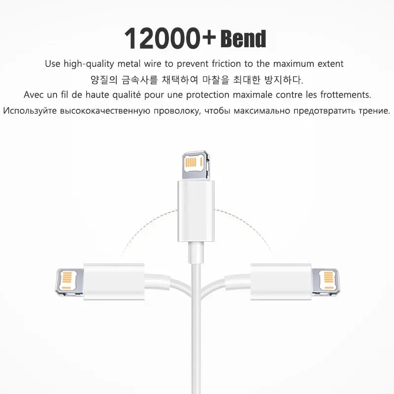 PD 35W USB Cable For iPhone 14 13 12 11 Pro Max 7 8 14 Plus XS XR Fast