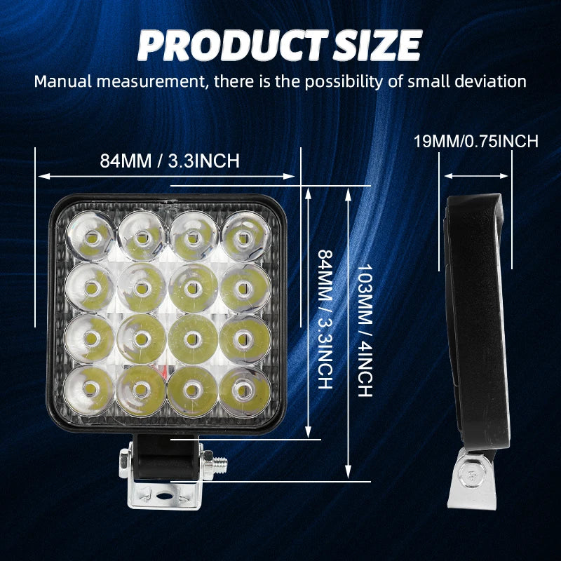 BraveWAY LED Work Light/Driving Light Super Bright Fog Light DRL for