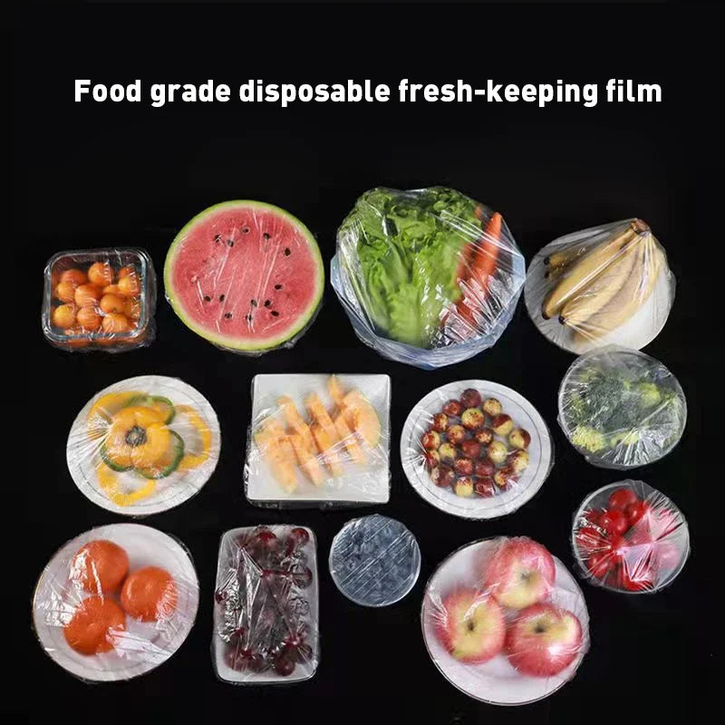 Reusable Disposable Food Cover Plastic Wrap Durable Elastic Food Lids