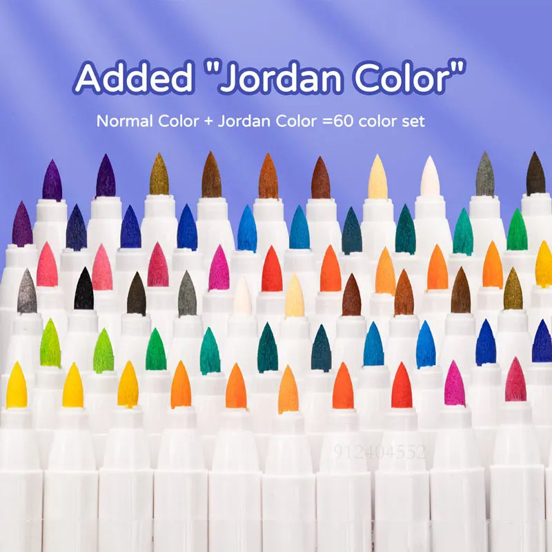 18/60Color Acrylic Paint Pens Brush Marker Pen for Artist Rock