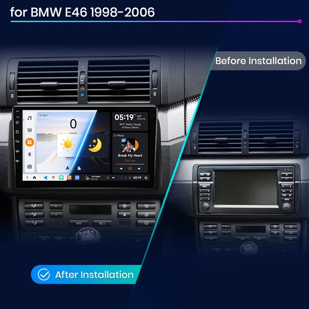 2 Din Android 13 Car Radio For BMW E46 M3 X5 1998-2006 Multimedia