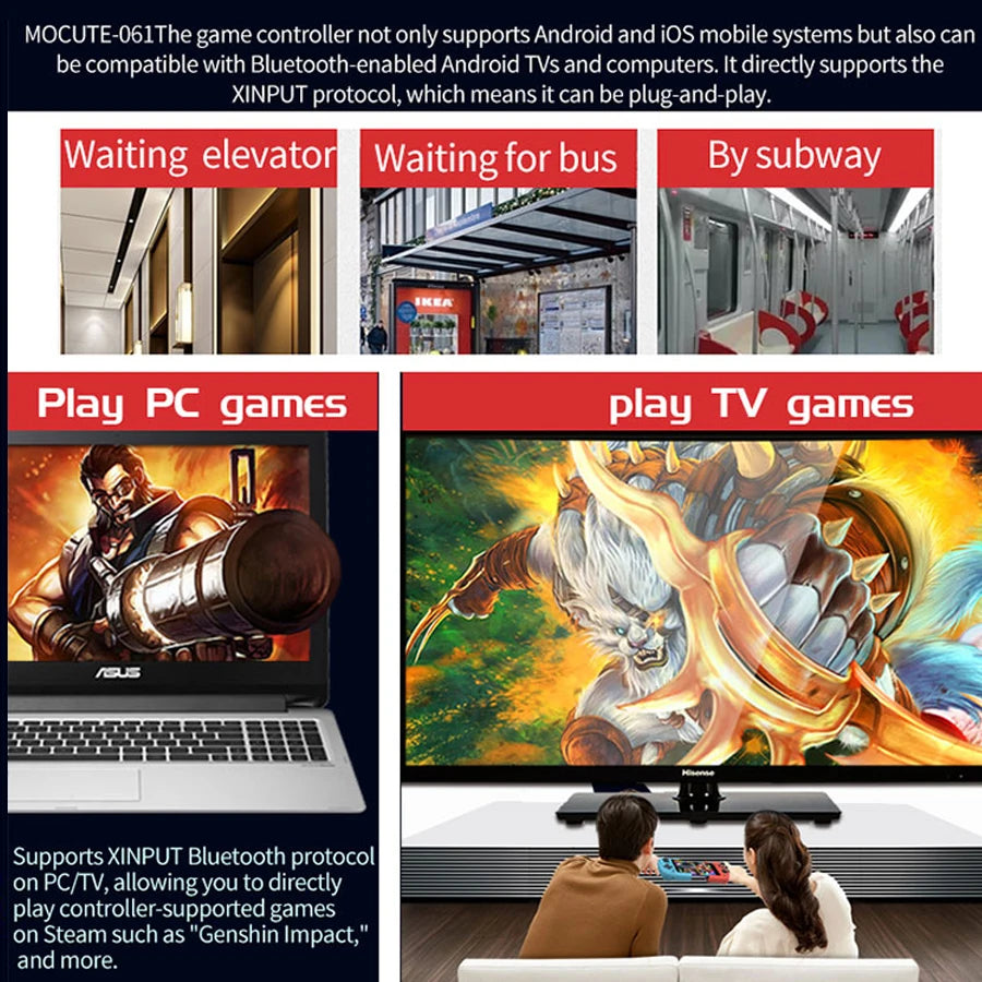 Mocute 061 Wireless Gamepad Wireless Left Right Split Game Controller