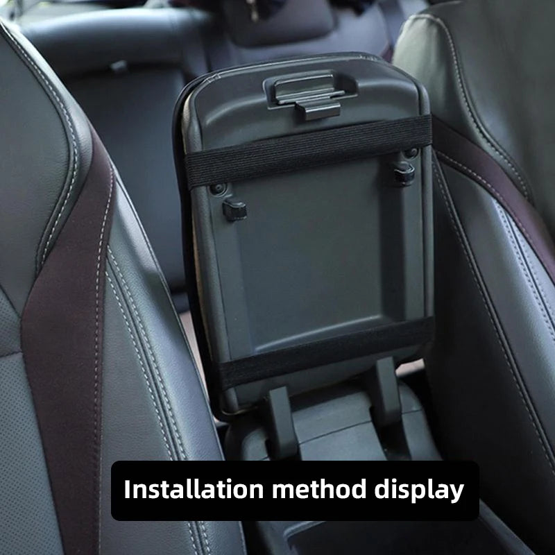 Car Armrest Cover Mat Universal PU Leather Car Interior Central