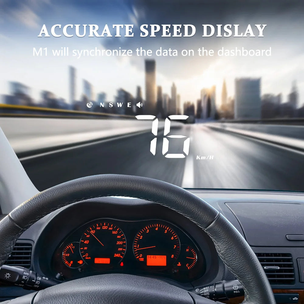 Geyiren M3 OBD2 GPS Car Speedometer Head Up Display Speed Alarm HUD