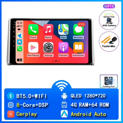 Android 14 Carplay Car Radio For Toyota RAV4 XA50 2018 2019 2020