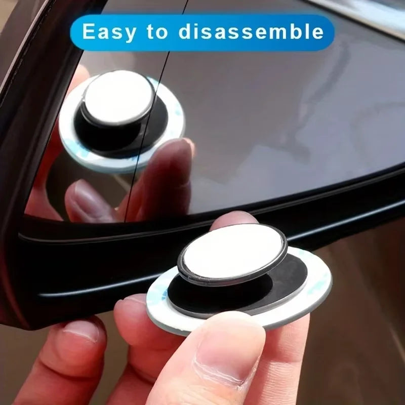 Adjustable Small Round Car Reverse Auxiliary Rearview Convex Mirror