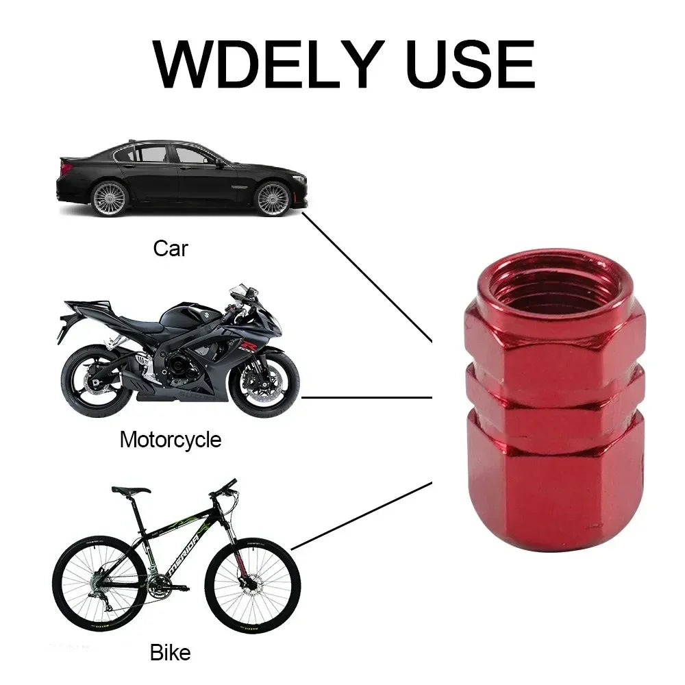 8pcs Tire Air Nozzle Cap Aluminum Alloy Car Modified Valve Airtight