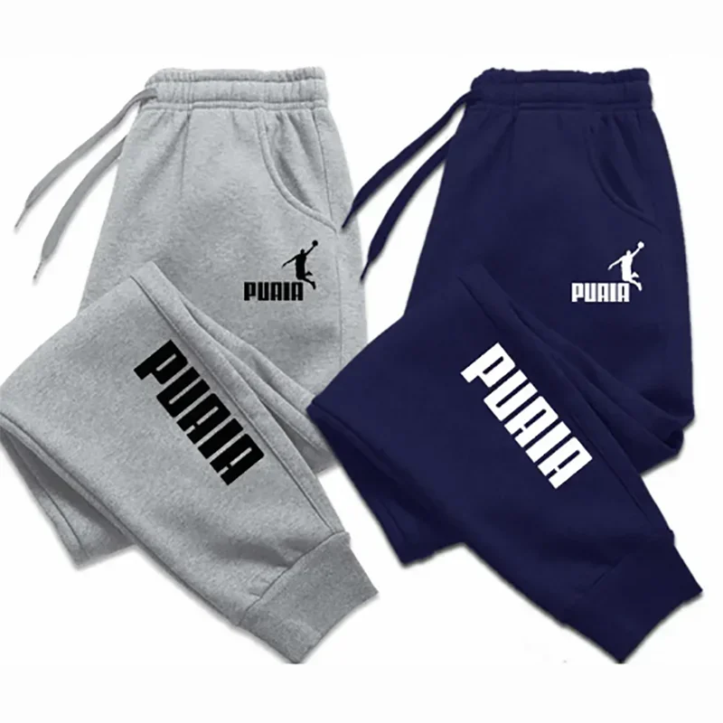 PUAIA Printed Men's Sweatpants Spring Autumn Jogging Trousers Fitness