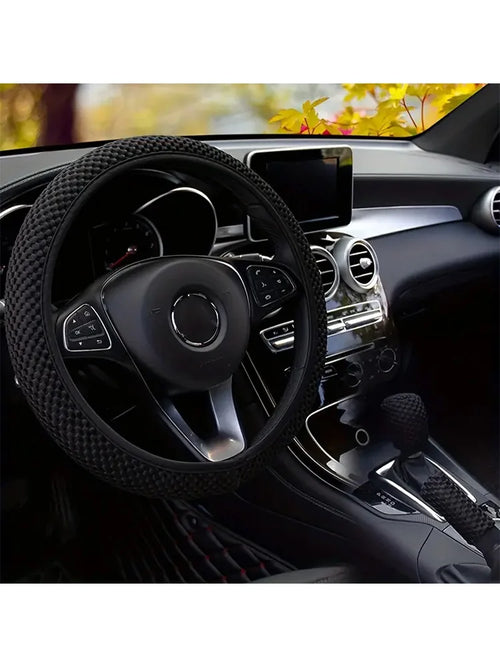 1PC Ice Silk Car Steering Wheel Cover Suitable for All Cars and All