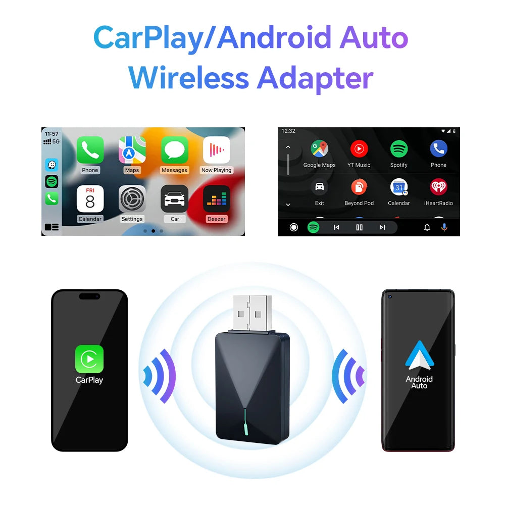 NEW Wireless Mini Box 2in1 CarPlay Android Auto Wireless Mini Box