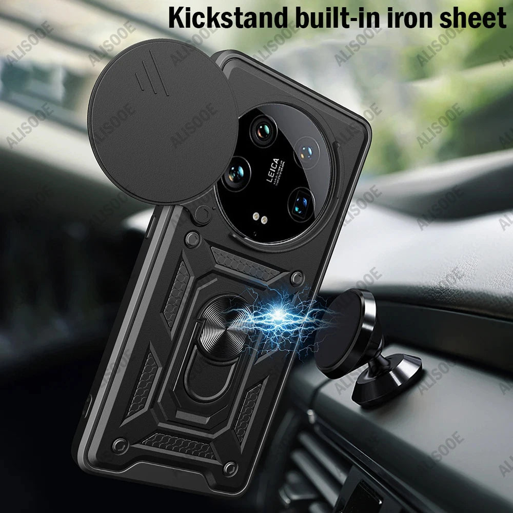 Armor Funda for Xiaomi 14 Ultra Redmi A4 14C 4G POCO C75 Case Slide