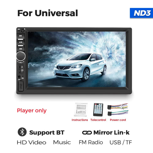 Navifly 1Din 2 Din 7 inch Universal Car Multimedia all-in-one Radio