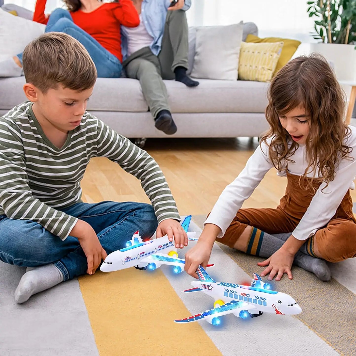 Electronic Aeroplane Toy with Music Autopilot Flash Sound Aircraft