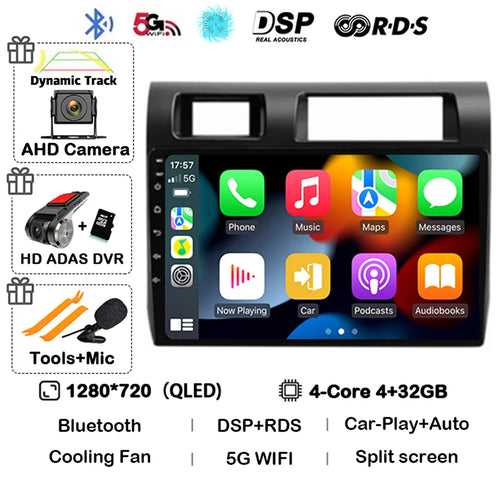 Android 14 Carplay Car Radio For Toyota Pickup Land Cruiser LC 70 79
