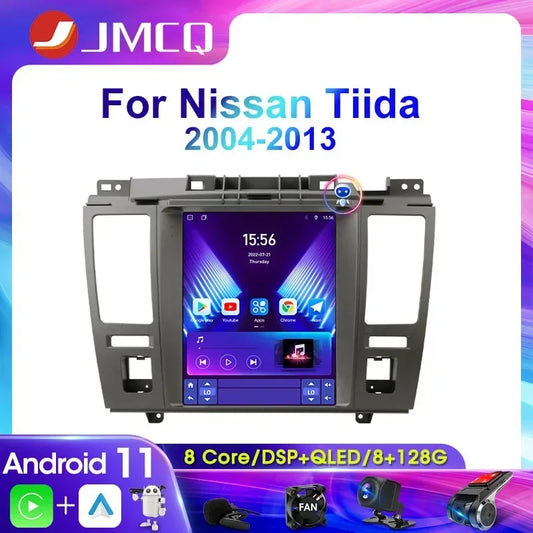 JMCQ 2 Din Car Radio Multimedia Video Player For Nissan Tiida C11