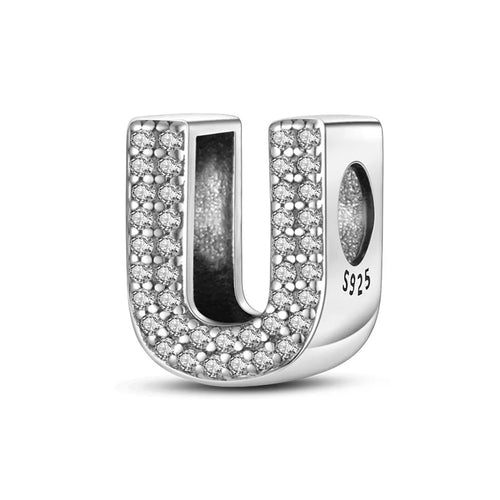 26 Letters Charm Beads Fit For Pandora 925 Sterling Silver Bracelet