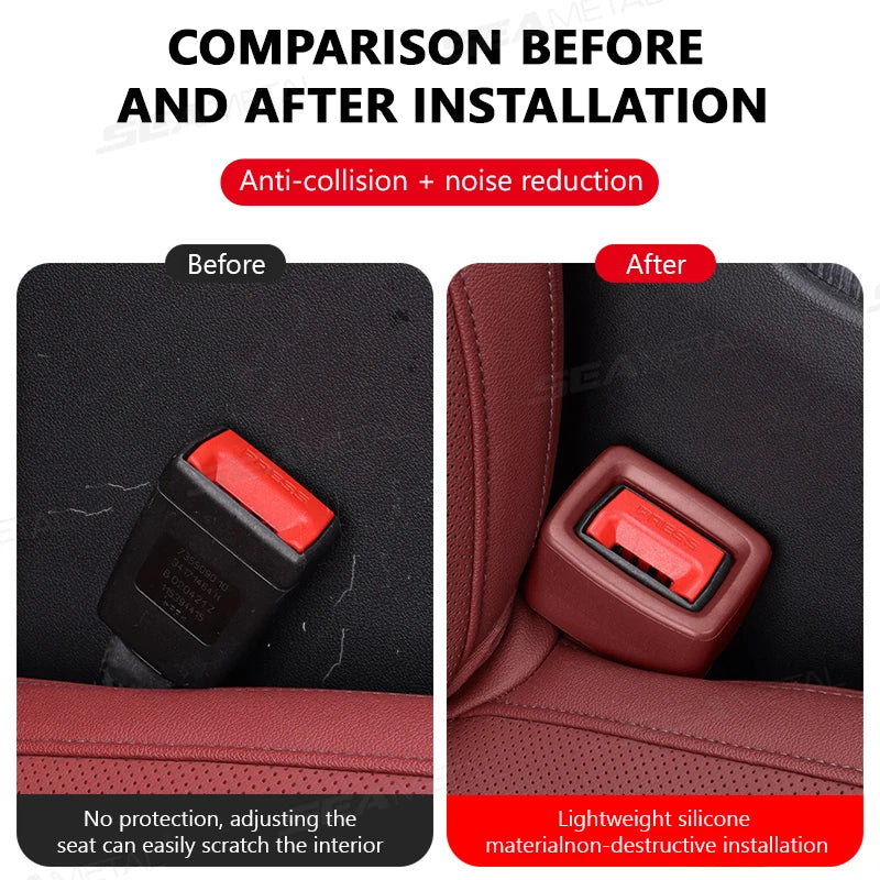 BLALION Buckle Up Car Seatbelt Guard Seat Belt Holder Silicone Buckle