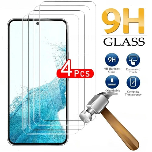 4pcs Full Cover Tempered Glass For Samsung Galaxy S24 S22 S21 S20 FE