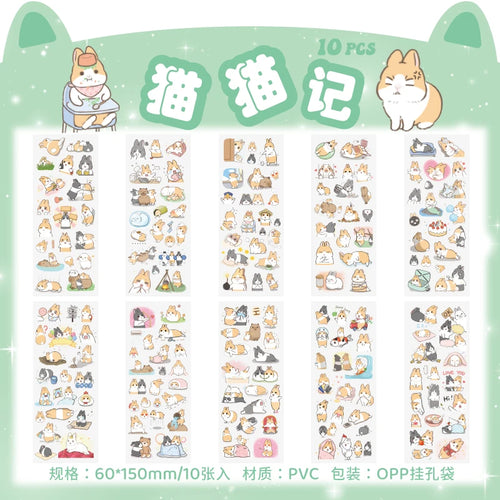 150PCS+ Card Kawaii Scrapbooking Bicycle Decals Gift Frog Students