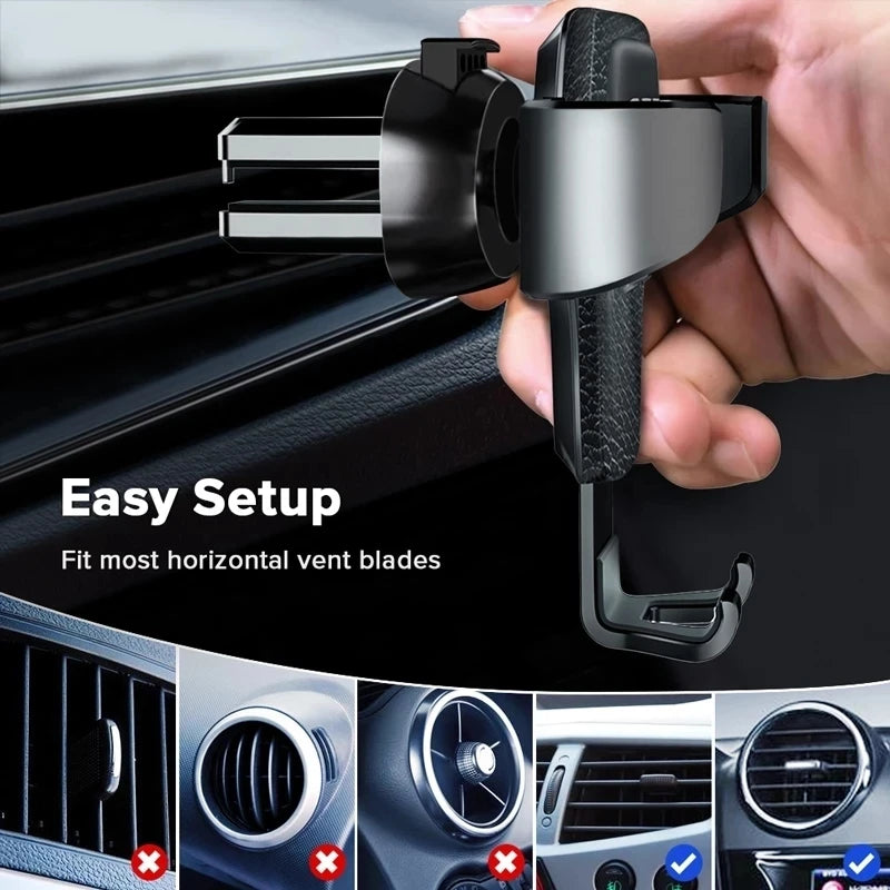 Universal Gravity Auto Phone Holder Car Air Vent Clip Mount Mobile