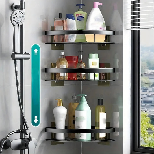 One triangle bathroom shelf, household bathroom supplies storage rack,