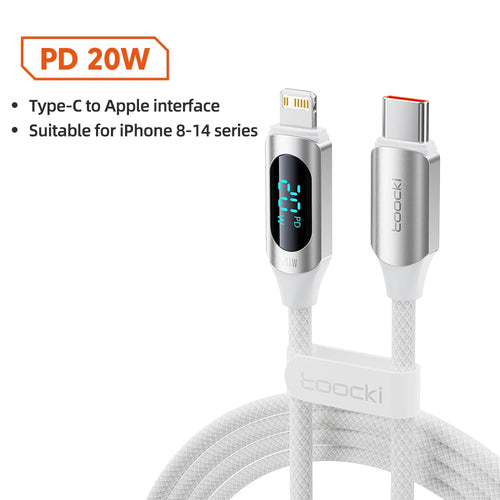 Toocki USB C Type C Cable For iPhone 14 13 12 11 Pro Max X Xr 8 7 Plus