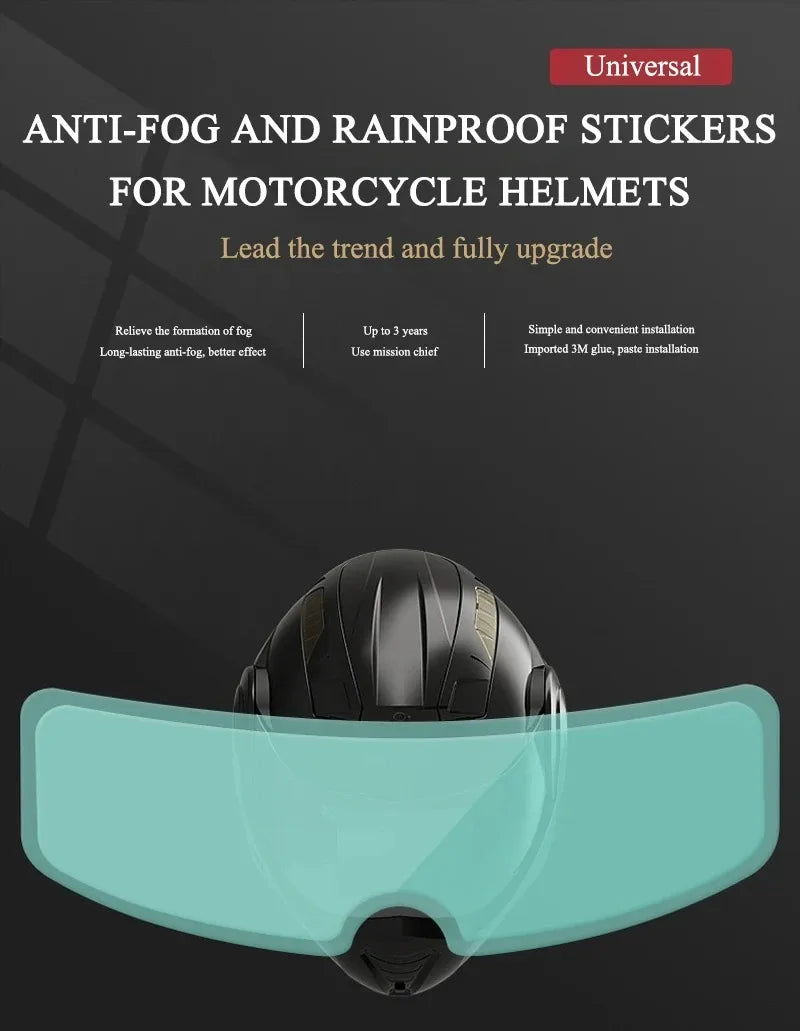 Motorcycle Helmet Mirror Rainproof Film Rainproof Anti Fog Sticker