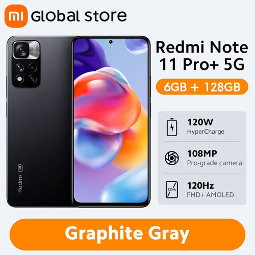 Global Version Xiaomi Redmi Note 11 Pro+ 5G 6GB RAM 128GB ROM