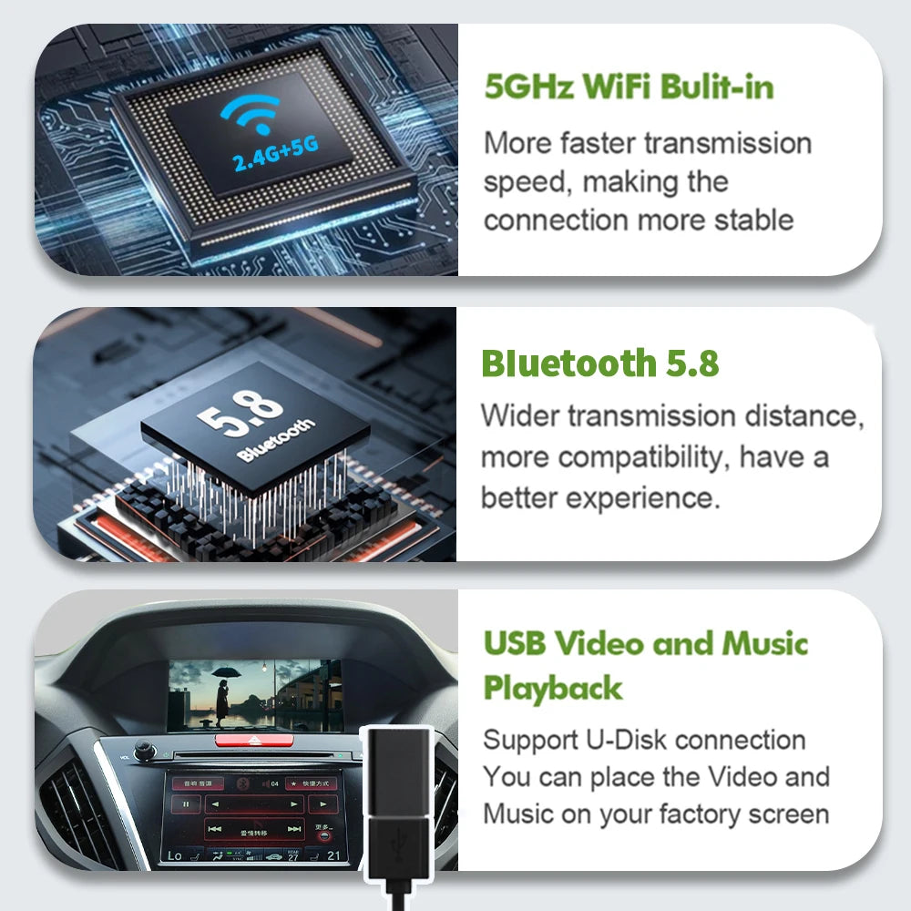 Car Ai Box Wireless Apple Carplay Android Auto For Acura YD3 MDX RDX